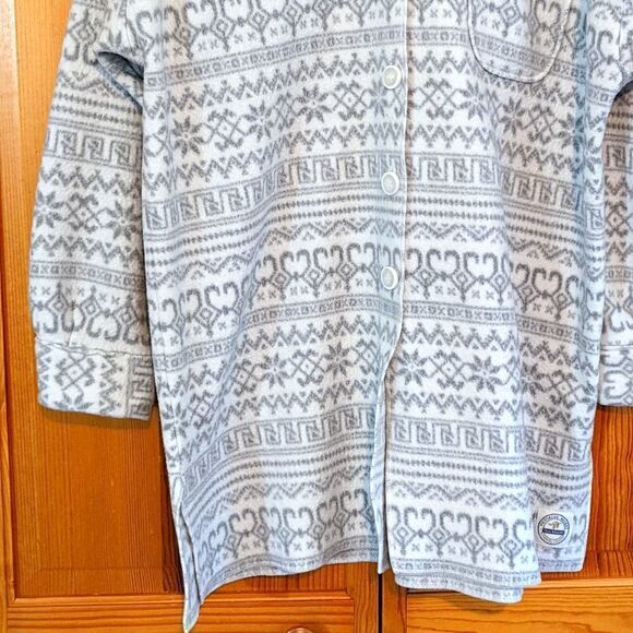 Victoria's Secret Country‎ Cozy Gray Fleece Jacket Shirt Small - Picture 5 of 10